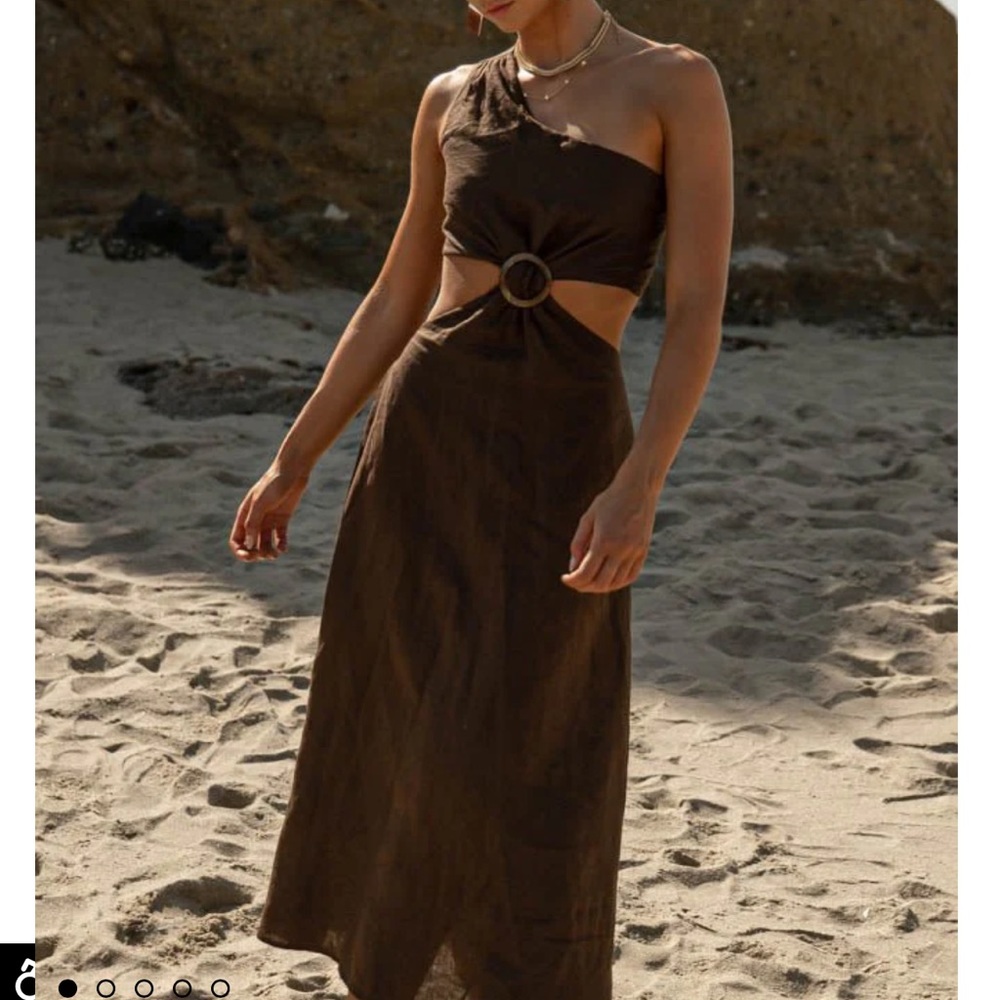 Bohme brown cut out midi dress 🤎 WORN ONCE ✨